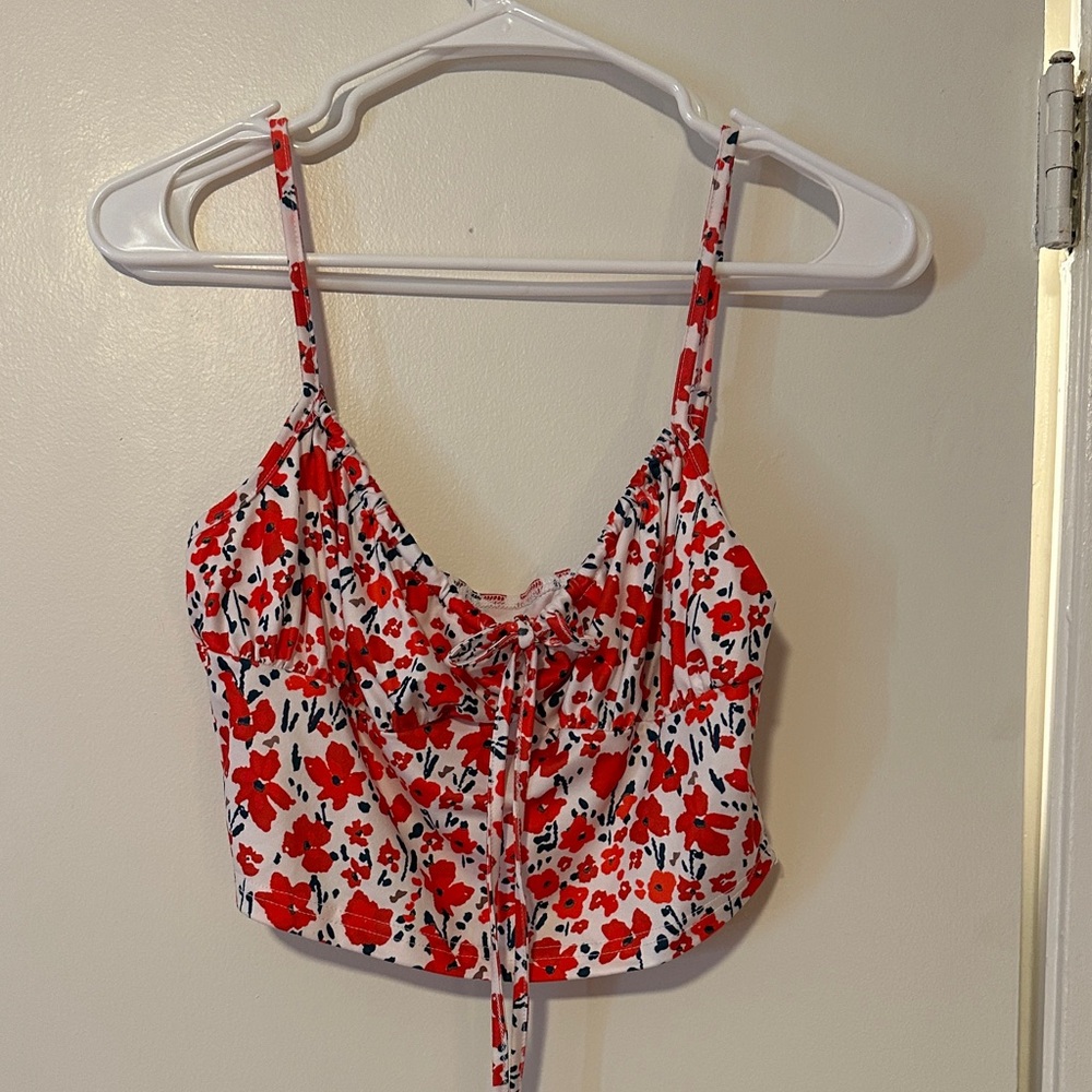 SHEIN Red Floral Camisole Top